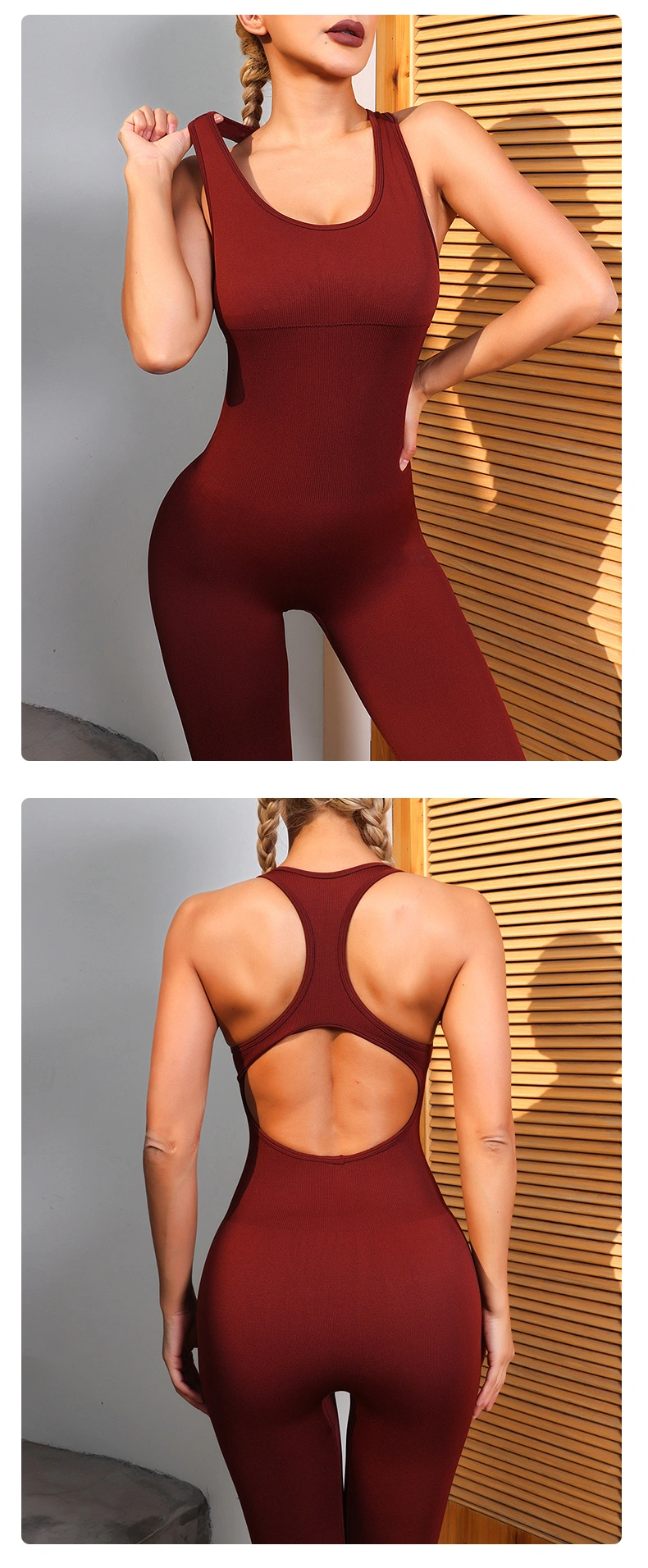 New Arrival Women Gym Wear Seamless Yoga Set Activewear Workout Sports Bodysuit