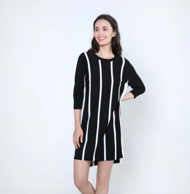 Ladies Fashion 100% Fine Supima Cotton Sweater Dress