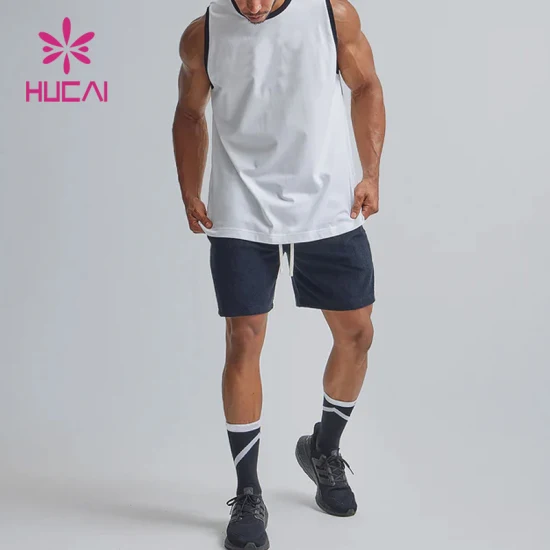 Private Label Hot Sale Mens Slim Fit Gym Customized DTG Tank Top